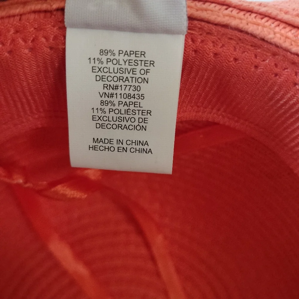 Shade & Shore light orange straw floppy Hat beach vacation resortwear travel